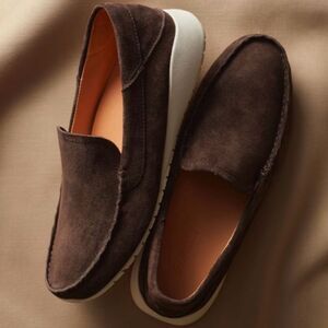 OluKai Butter Italian Suede KA'A Loafers Shoes Men's Dark Brown US 12 EUR 45 NEW